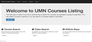 UMN Course Search Image